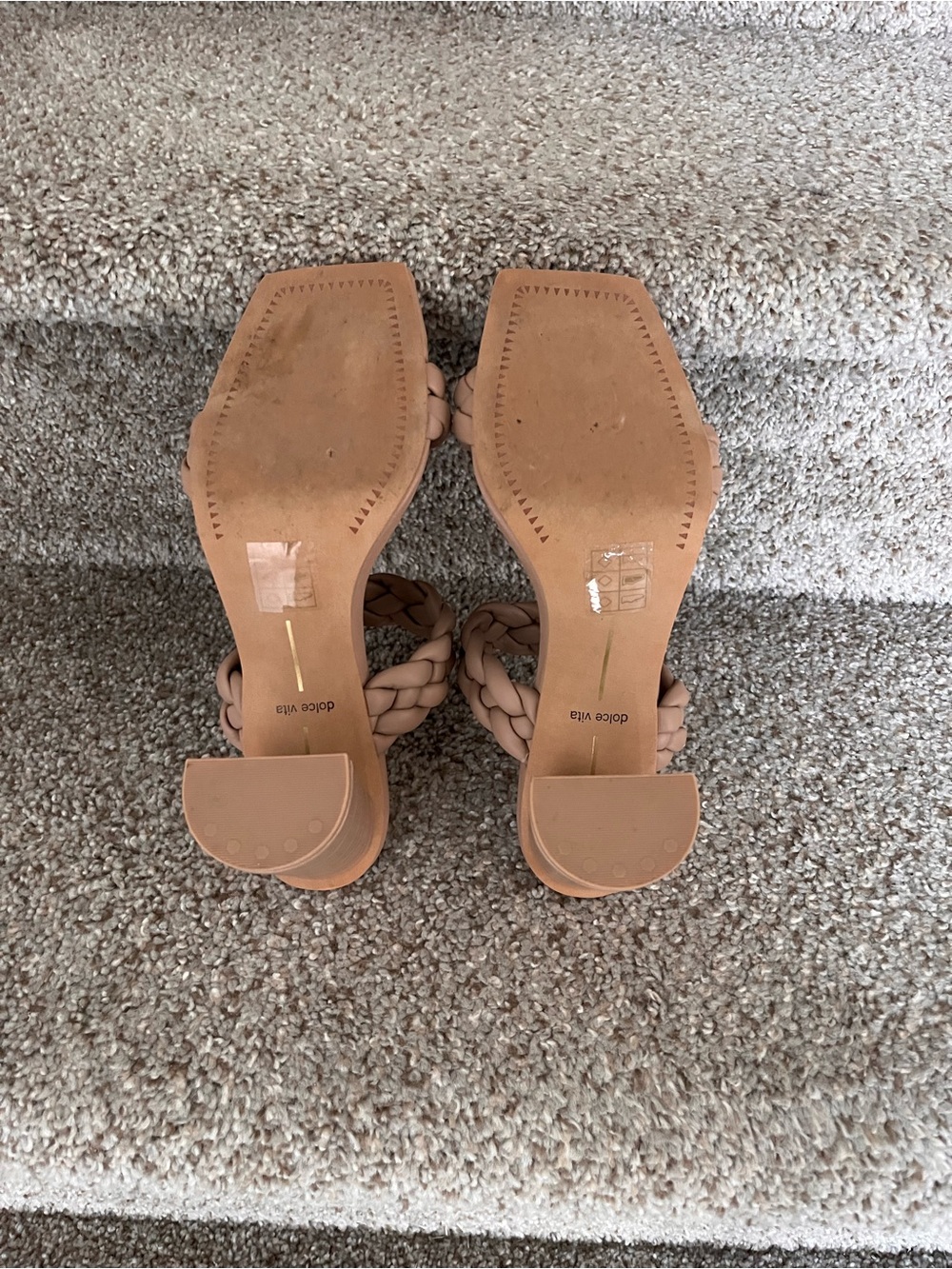 DOLCE VITA Braided Straps Sandals
Color Cafe Stella
Size 7.5
3 inch heel - Picture 11 of 13